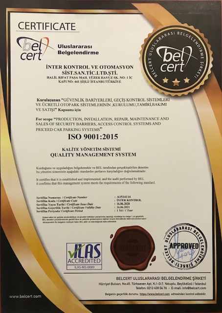 Kalite Belgemiz iso 9001